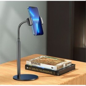 Resim 360 Ayarlı Metal Standlı Masa Üstü Metal Gövde Telefon Tutucu Telefon Standı 