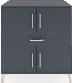 Resim Hyperion Şifonyer 3 Raflı Tek Çekmeceli 4 Kapaklı 88x44x96 An... Antrasit 