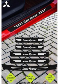 Resim Mitsubishi Space Runner Kapı Ve Bagaj Eşiği Çizilme Önleyici Karbon Folyo Koruma Seti Space Runner Yazılı 