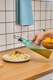 Resim Karaca Daisy Cam Çizgili Yağdanlık 500 Ml Mavi 