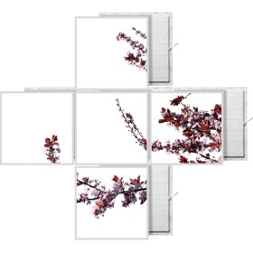 Resim Gök Panel 60 x 60 LED Panel Aydınlatma Desenli 3x3 5'li Grup Özel Seri 46511459SA 