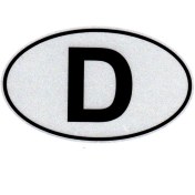 Resim BS.Elektronik Etiketçilere Özel Reflektif Sticker D (Almanya) Özel Sticker Simli D 