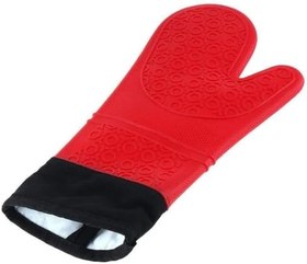 Resim 2 Adet Silikon Yanmaz Yapışmaz Isı Yalıtımlı Mutfak Fırın Eldiveni Kırmızı 