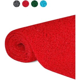 Resim Sera Trend Karmaşık Paspas 1x15 Metre Kırmızı Pvc Kıvırcık Halı Iç Dış Mekan Yolluk Kaydırmaz Islak Zemin Paspası 