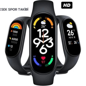 Resim Ayers M7 Watch Band Akıllı Bileklik Spor Modlu Full Fonksiyon Siyah 