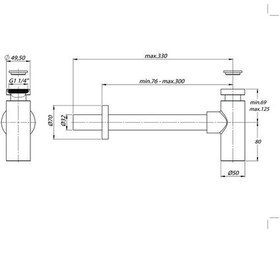 Resim Gpd Krom Lavabo Sifonu Sfn01 Krom 