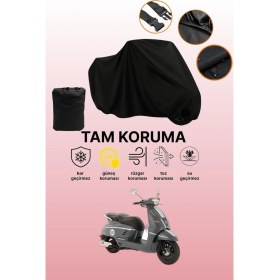 Resim Dokaca Siyah Peugeot Django 50 Uyumlu Motor Branda, Koruyucu Örtü, Motosiklet Brandası 