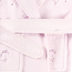 Resim Astra Nakışlı %100 Organik Pamuk Bebek & Çocuk Bornozu - 4-5 Yaş 
