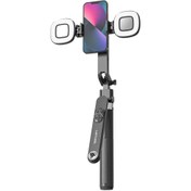 Resim Lenyes LPH108 Dolgu Işıklı Kumandalı Takip ve Tripod Özellikli Gimbal Sabitleyici Siyah 