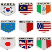 Resim 3d Ulusal Bayrak Araba Oto Çıkartmaları Gövde Koruyucu Pencere Amblemi Rozet Dekor Oto Çıkartmaları Çıkartmalar 3 