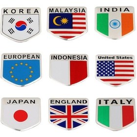 Resim 3d Ulusal Bayrak Araba Oto Çıkartmaları Gövde Koruyucu Pencere Amblemi Rozet Dekor Oto Çıkartmaları Çıkartmalar 3 