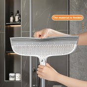 Resim 1 Adet Uzatılmış Duş Silecek, 120cm Yüksek Kaliteli Sihirli Silikon Kazıyıcı - Çok Fonksiyonlu Zemin ve Cam Temizleme Aracı, Banyo, Fayans ve Evcil Hayvan Tüyü Çıkarma için Uygun, Banyo Aksesuarları 