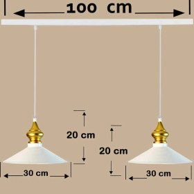 Resim Bamyum Ikili Salon Beyaz Sarkıt Lamba Yemek Masası Oturma Odası Mutfak Salon Otel Showroom Kuaför 