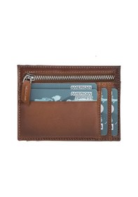 Resim Plm Zip Deri Fermuarlı Kartlık Zpch Rst2ef Taba Renkli 