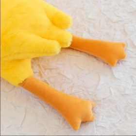 Resim Sevimli Peluş Uyku Arkadaşım Kaz 75 Cm- Uçan Kaz Morton Uyku Yastığı Sarı 