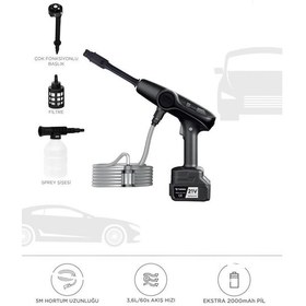 Resim Vothoon VTN-01 Akülü Şarjlı Yüksek Basınçlı Yıkama Makinesi 