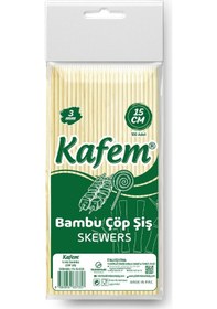 Resim Kafem Bambu Çöp Şiş 15 cm 3 mm 100 Lü X 10 Paket 