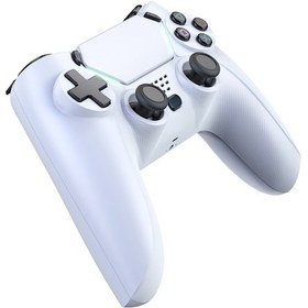Resim Vkemall Ps4/pro/slim Konsolu İle Uyumlu Oyun İçin Kablosuz Kontrol Cihazı, Kulaklık, 3.5 Beyaz 