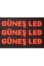 Resim mexanli 64X64 KIRMIZI TEK TARAFLI WİFİLİ LED TABELA KAYAN YAZI CNC KASALI 