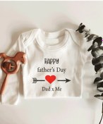 Resim Tuğbababy Happy Father'S Day Uzun Kol Çıtçıtlı Organik Bebek Body 