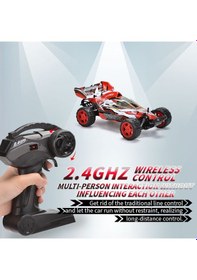 Resim 9010-1f 1:10 Kumandalı 40 Cm Dev Off-road Araba Şarjlı, 2.4ghz, Yüksek Hızlı Rc Arazi Aracı - Kırmızı 