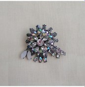 Resim Glamglamour Kristal Taşlı Bayan Broş Yaka İğnesi 