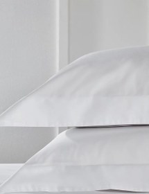 Resim 500 Thread Count Pamuklu Oxford 2'li Yastık Kılıfı - Beyaz / Standart 50 × 75 cm 