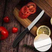 Resim 4 adet Yüksek Kaliteli Paslanmaz Çelik Dişli Ekmek Bıçakları - Keskin, Dayanıklı, Bulaşık Makinesinde Yıkanabilir, Ev Mutfakları ve Yüksek Kaliteli Restoranlar için Mükemmel, Domates, Peynir, Ekmek ve Daha Fazlası için İdeal, Kesme Tahtaları | Dişli Bıçak | Dayanıklı Kesme Aracı, Peynir Kesme Tahtası 