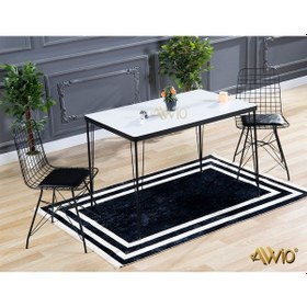 Resim Avvio Ezgi Tel Ayaklı 2 Kişilik Beyaz Masa Sandalye Takım -aa0887c2 