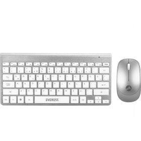 Resim KB-BT72 ELITE Silver Metalik Bluetooth Kablosuz Q Klavye + Mouse Set 