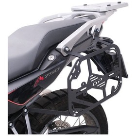 Resim GP Kompozit Honda XL750L Transalp 2023 - 2024 Uyumlu Yan Çanta Demiri Siyah 