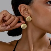 Resim Boho Stili Çinko Alaşım Kabuk İğne Küpeler - Basit Şık Moda Küpeler Günlük Giyim için, Kaplama Yok - Tüm Mevsimler Uygun 