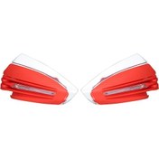 Resim Mufunye Motor Güvenlik Körüğü 22mm Direksiyonlu Evrensel Kullanimlı Işıklı Fenerli Isı Ve Rüzgar Koruyucu Kırmızı Pp Malzeme 