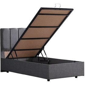 Resim Setaymobilya Baza, Tek Kişilik Defne Baza + Başlık Seti, Gri 