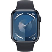 Resim Apple Watch Series 9 GPS + Cellular MRMV3TU/A 45 mm Grafit Paslanmaz Çelik Kasa ve Gece Yarısı Spor Kordo 