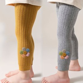 Resim Kızlar için Düz Renk Çiçekli Nine-Twenty Pantolon Gençlerin Yumuşak ve Rahat Alt Giyim Pantolonu İyi Esneklik Sıkı Değil Çiçek Süslemeli Sevimli Gençler Gençlerin Alt Giyim Pantolonu Kızlar için Nine-Twenty Pantolon Çorap Dışarıda Giyilebilir 