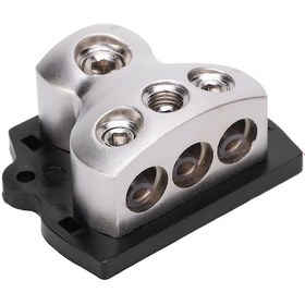 Resim Gajeena Zink Alaşımlı Araç Ses Sistemi Sigorta Distribütörü Bloku - 1 Giriş 3 Çıkış, Devreyi Stabilize Eden Güç/toprak Şerit Bölücü 