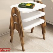 Resim Variant Paris Tepsi Zigon Sehpa (Ceviz-Beyaz) 