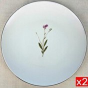 Resim Tabak Evi Porselen Natura Çuha 24.50 CM 2'li Altın Yaldız Servis Tabağı 