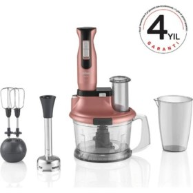Resim Çok Amaçlı Mutfak Robotu ve Blender Seti, Pembe Renk, Pratik Kullanım 