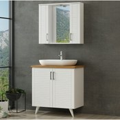 Resim Minar Vera Banyo Dolabı 85cm Ay2k+2k1a+tzg Beyaz 