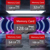 Resim 1 Adet Yüksek Hızlı Micro SDXC/SDHC Bellek Kartı 128GB, 512MB, 128MB, 32GB, 128GB Class 10 Mikro SD Kartlar, 64GB TF Kart Mini Flash Sürücü UHS-I Adaptör ile - Gelecekteki Tasarım, Kameralar, Telefonlar, Tabletler, Oyun Konsolları ve Araç Ses Sistemleri için Güvenilir Veri Depolama, Çok Yönlü Uyumluluk, Şık Dijital Aksesuar, Modern Görünüm 