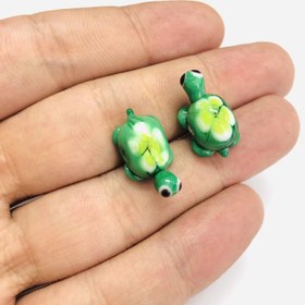 Resim Murano Cam Kaplumbağa, Yeşil 