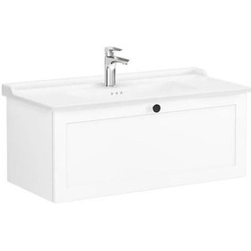 Resim VitrA Root Classic 100 Cm Beyaz Çekmeceli Banyo Dolabı Alt Modül Lavabo Çok Renkli 