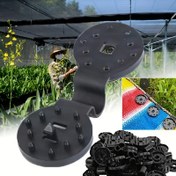 Resim 50 adet Ayrılabilir Güneş Gölgelik Ağı Klipsi, Ev Çit Kurulum Kanca, Yeniden Kullanılabilir Seracılık Film Güneşlik Net Kelepçe, Açık Hava Çadır Asma Genişletme DIY Aracı Kamp Çadır Aksesuarları 