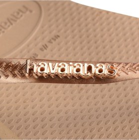 Resim Havaianas Slım Logo Metallıc Parmak Arası Terlik 4119875 4119875 3581 Pembe Altın 