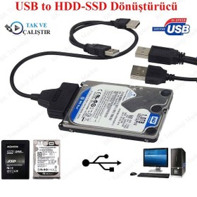Resim 2.5 Inç Sata To Usb Hdd-Ssd Çevirici Dönüştürücü Kablo 