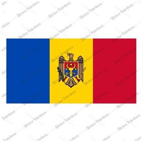 Resim Moldova Bayrağı Sticker 00785 
