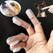 Resim Köpek Diş Fırçası, Kedi Diş Fırçası Seti - Köpek ve Yavru Temizleme için Parmak Tipi Diş Fırçası, Evcil Hayvan Diş Fırçaları 