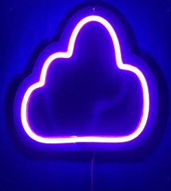 Resim Dekoratif Bulut Neon Led Işık Şık & Modern Tasarım Mavi 
